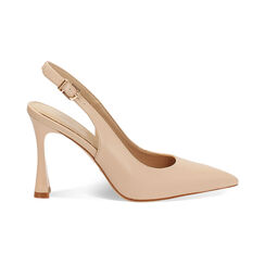 Décolleté slingback donna beige, tacco 9,5 cm, Primadonna, 252141201EPBEIG035, 001 preview