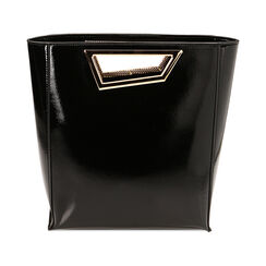 Borsa a mano nera in naplak, Primadonna, 225125057NPNEROUNI, 003 preview