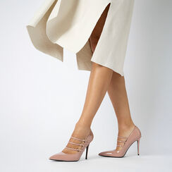 Décolleté nude con tacco 10 cm in vernice, Primadonna, 262130604VENUDE035, 002a