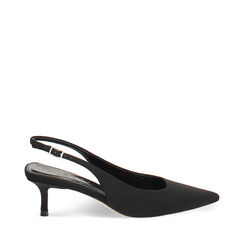 D&eacute;collet&eacute; slingback nero tacco 5 cm, Scarpe, 272115901LYNERO036, 001a