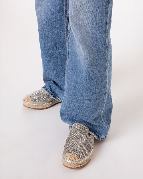 Sabot argento con pietre scintillanti, SILVER