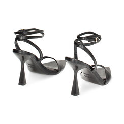 Sandali neri, tacco 9,5 cm, Ultime occasioni, 234929419EPNERO035, 003 preview