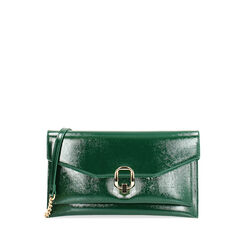 Pochette verde in naplack, 245125883NPVERDUNI, 001a