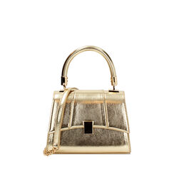 Mini sac femme or en laminé, Primadonna, 255126063LMOROGUNI, 001a