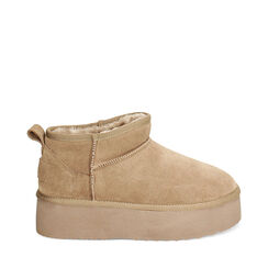 Stivaletto invernale in camoscio taupe, 24N801251CMTAUP038, 001a