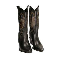 ZAPATOS BOTAS PIEL NERO, 20L640300PENERO037, 002a
