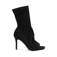Botines de mujer negros en microfibra, Primadonna, 254971901MFNERO035, 001a