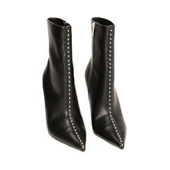 Bottines noires à bouts pointus et talon 9.5 cm, Primadonna, 222100921EPNERO036, 002a