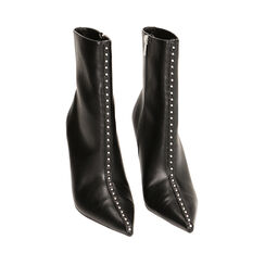 Bottines noires à bouts pointus et talon 9.5 cm, 222100921EPNERO036, 002a