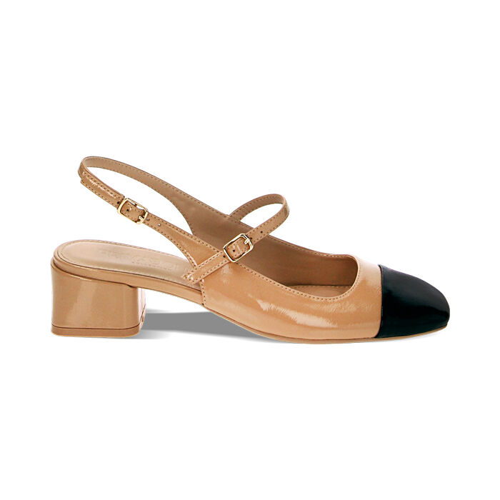 Escarpin beige et noir shop