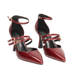 Décolleté open shank bordeaux con tacco 7,6 cm, Primadonna, 264902571EUBORD035, 002a