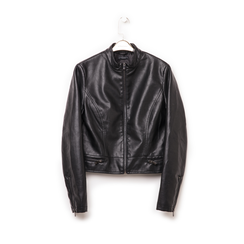 Biker jacket nera in eco-pelle, Abbigliamento, 146507261EPNEROM, 003 preview
