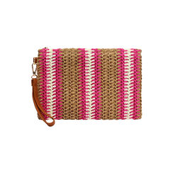 Pochette donna mare fucsia in raffia, Primadonna, 25J900704RFFUCSUNI, 001 preview