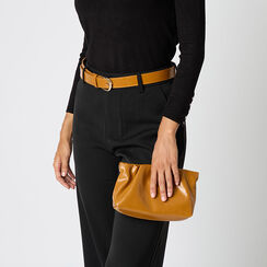 Pochette ocra lucida con tracolla removibile, Primadonna, 261751040EUOCRAUNI, 002 preview
