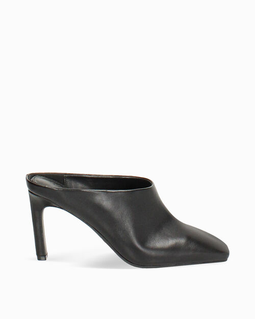 Sabot nero con tacco affusolato, BLACK