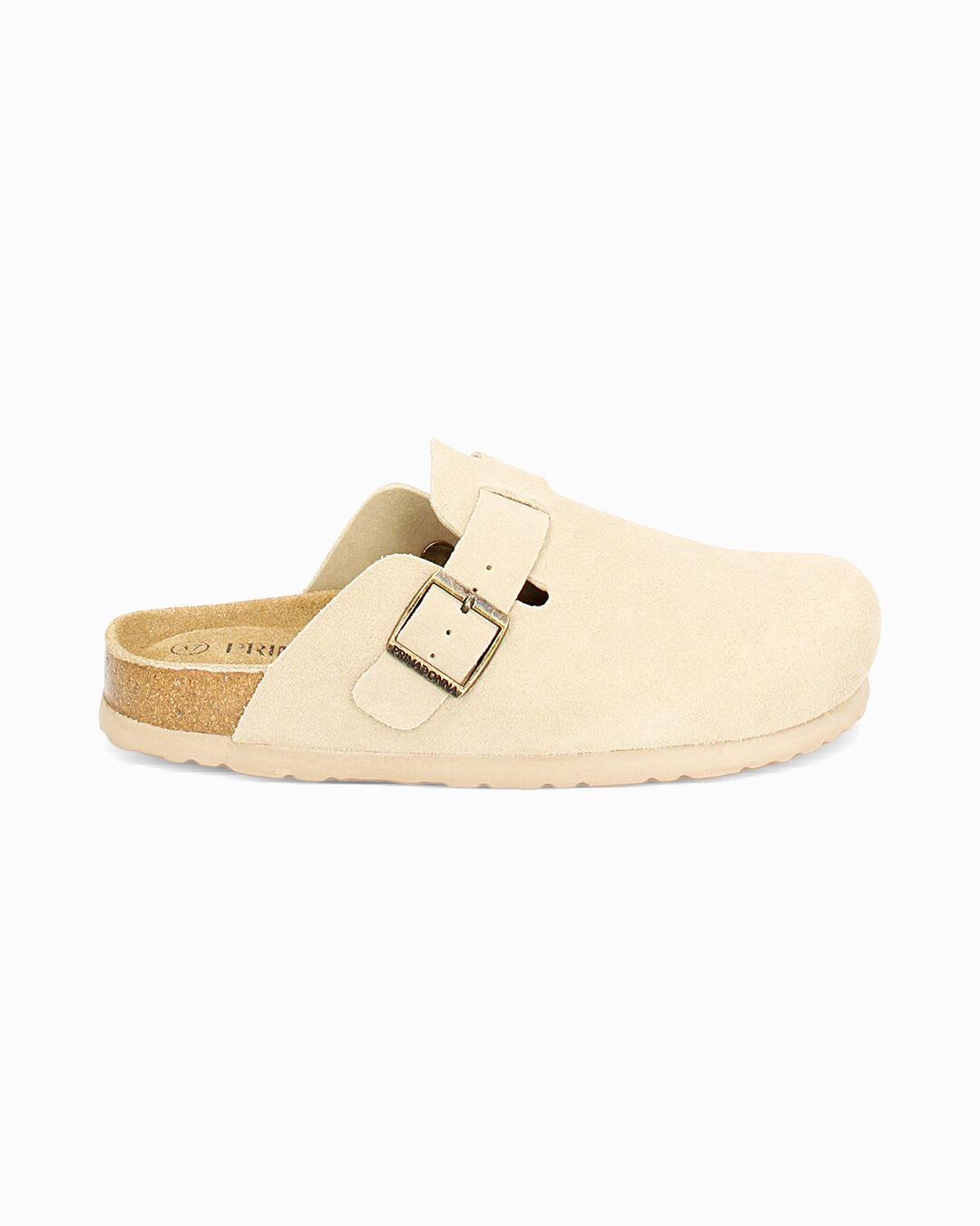 Sabot taupe in camoscio