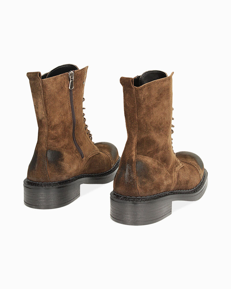 WOMEN SHOES BIKERS SUEDE MORO image number null