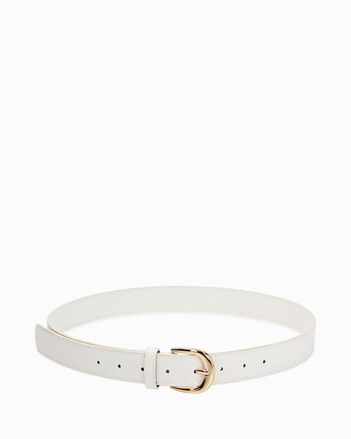 Cintura bianca con fibbia decorativa, WHITE