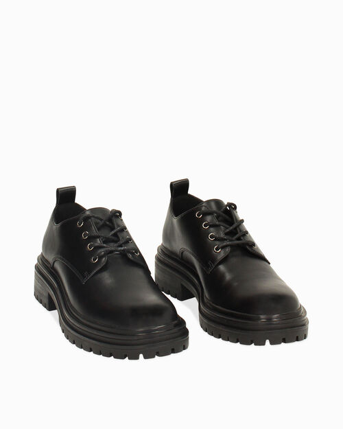 CHAUSSURES POUR FEMMES OXFORD SYNTHETIQU, BLACK