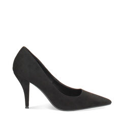 Décolleté nera in microfibra con tacco 9 cm, Primadonna, 262744601MFNERO035, 001a