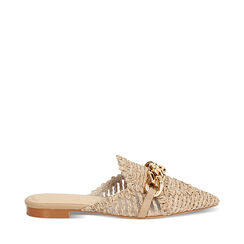 Sabot femme taupe en raphia, Primadonna, 254971501RFTAUP035, 001a
