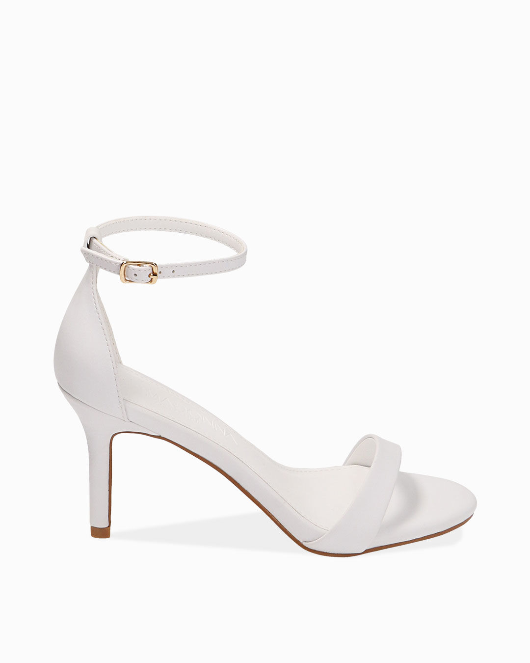 Sandali bianchi, tacco 8,5 cm