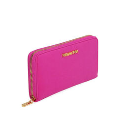 Portafogli fucsia in tessuto, New Collection, 215122519LYFUCSUNI, 002a