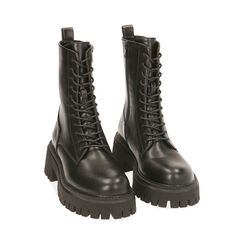 Anfibi neri, tacco 5,5 cm, Special Price, 180614812EPNERO035, 002 preview