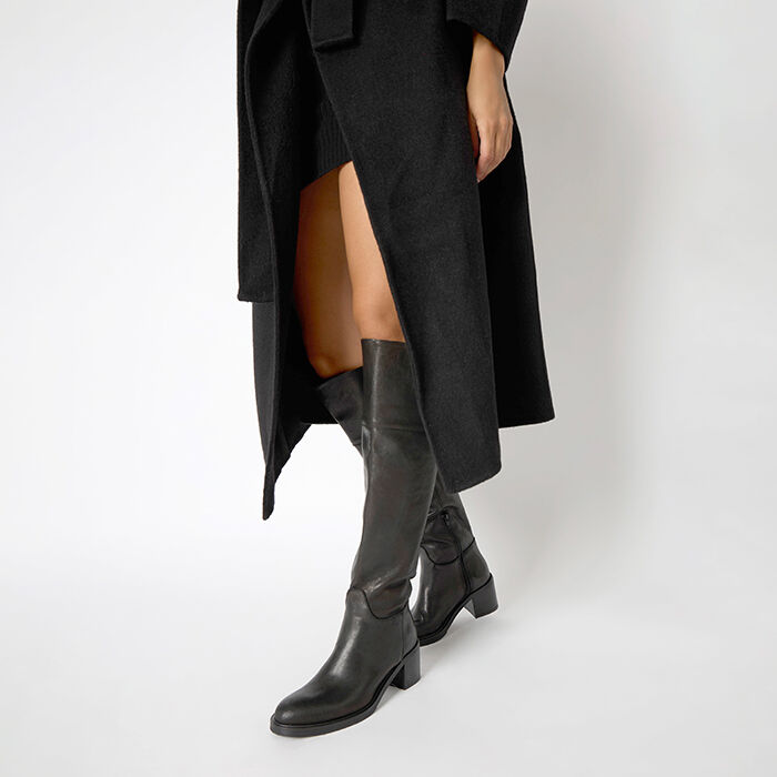 Stivale Da Donna Sopra Il Ginocchio In Pelle Nera - Primadonna Collection - Foto 2