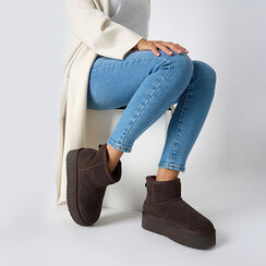 Botines en gamuza azul noche con tacón de 4,5 cm, Primadonna, 26N801250CMMORO035, 002 preview