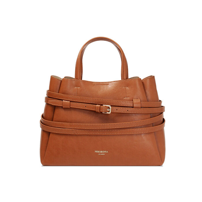 Sac &agrave; main cognac avec design sophistiqu&eacute;, Primadonna, 27D900848EPCOGNUNI