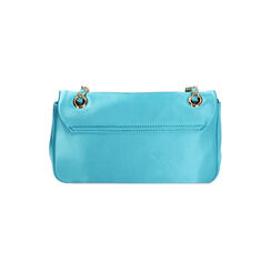 Borsa a tracolla in raso celeste, Primadonna, 215124675RSCELEUNI, 003 preview