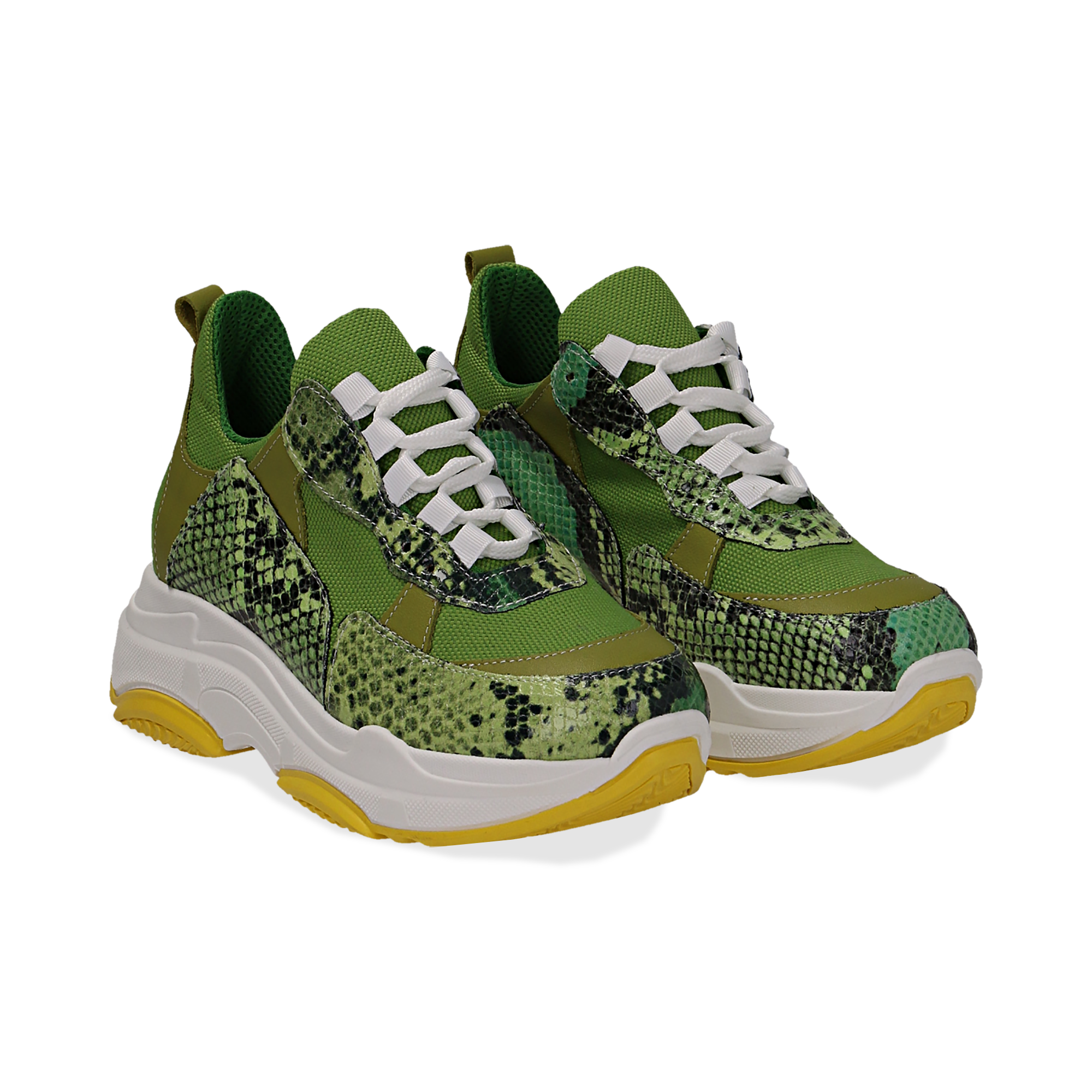 Sneakers Dad Shoes da donna verdi | Primadonna Collection