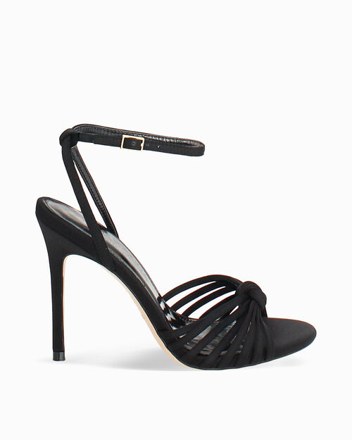 Sandali neri tacco 10,5 cm eleganti, BLACK