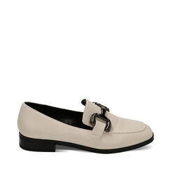 Mocassini flat panna, 224986001EPPANN036, 001a
