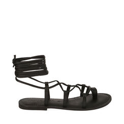 WOMEN SHOES FLAT LEATHER NERO, Primadonna, 216708032PENERO035, 001a