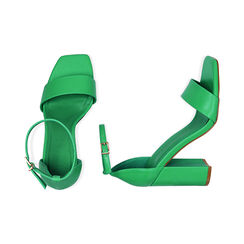 Sandalias verde, tacón 9 cm, Primadonna, 192104901EPVERD036, 003 preview