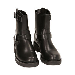 Biker neri, tacco 4,2 cm, Primadonna, 220690924EPNERO035, 002 preview