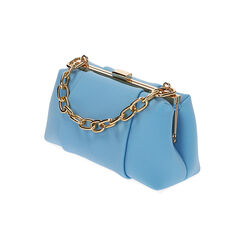 Mini bag celeste in tessuto, Primadonna, 215124050LYCELEUNI, 002 preview