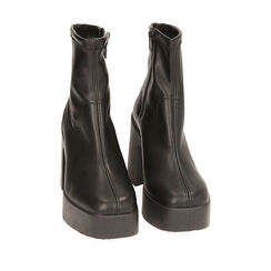 Ankle boots neri, tacco 10,5 cm , 20F999001EPNERO037, 002a