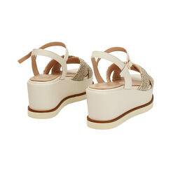 Compens&eacute;es beige avec talon de 6,6 cm, Primadonna, 272163701ERBEIG035, 004 preview