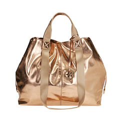 Borsa a spalla rosa oro laminato, Primadonna, 212392506LMRAORUNI, 001a