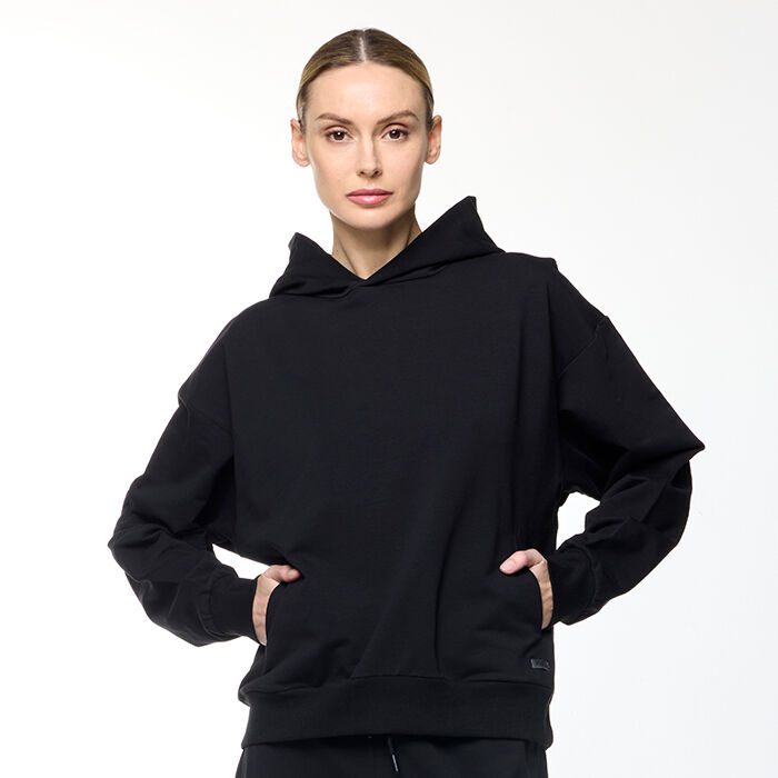Felpa donna nera in cotone Primadonna Collection