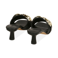 Mules maxi-chain noir, talon 5,5 cm , SPECIAL WEEK, 19L458326EPNERO035, 004 preview