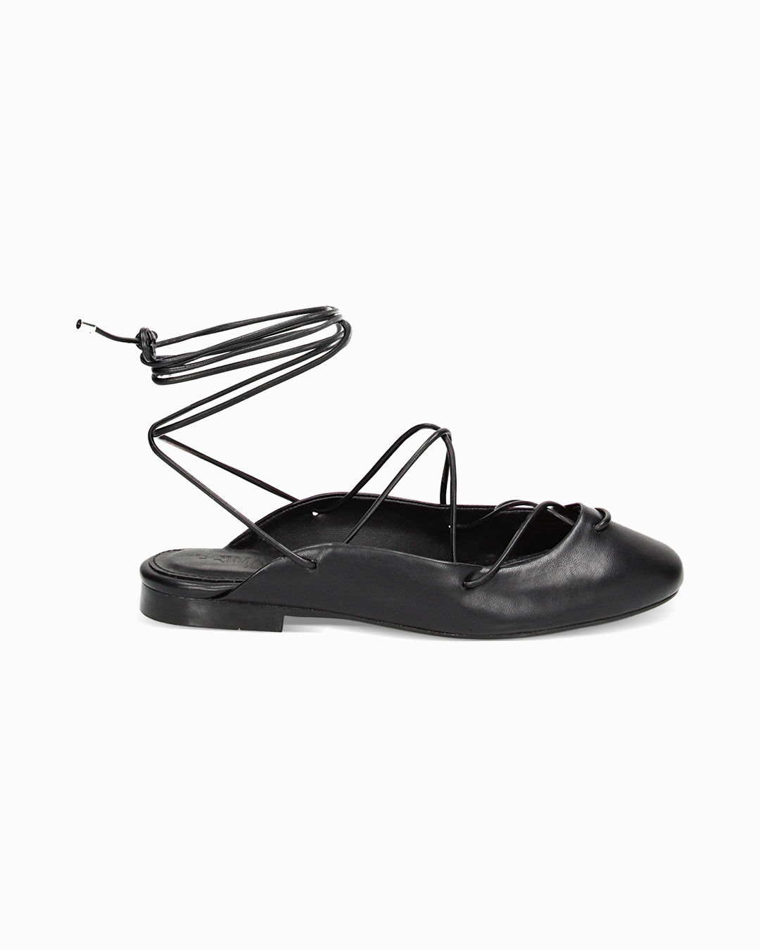 Ballerine slingback nere, lace-up