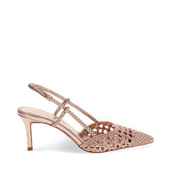 Escarpin slingback rose-dor&eacute; talon 7 cm, Primadonna, 272103536LIRAOR035, 001a