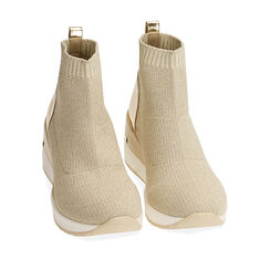 Slip-on oro, zeppa 7 cm, 217516533TSOROG035, 002a