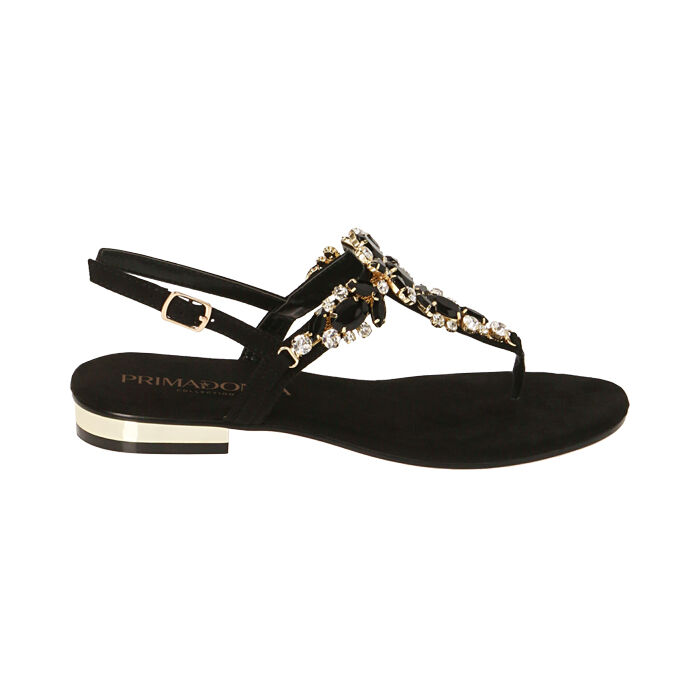 Sandalias mujer mujer flat joya lila en microfibra | Primadonna Collection