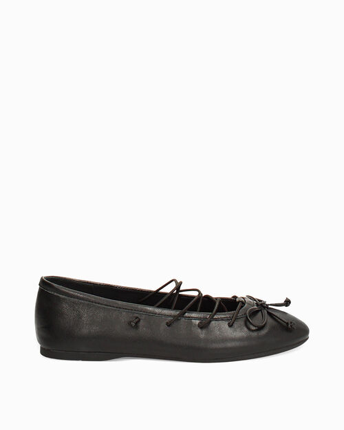 Ballerine noires avec n&oelig;ud d&eacute;coratif, BLACK