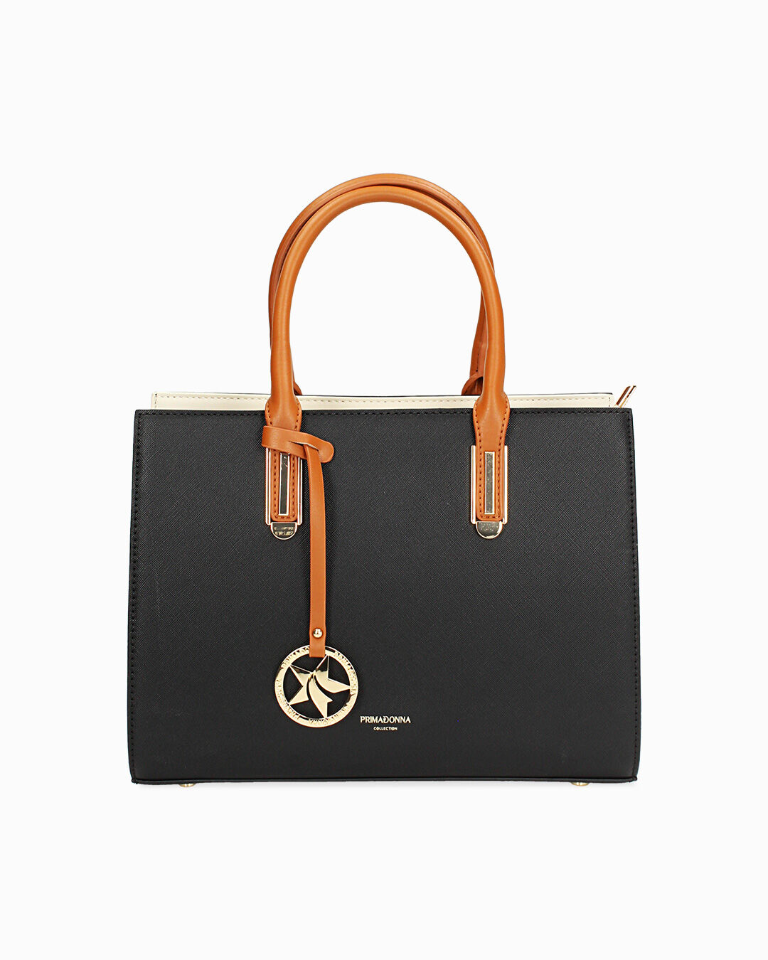 Borsa a mano nera con tracolla removibile